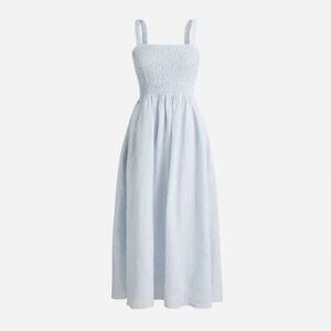 J. Crew Light Blue Smocked Maxi Dress